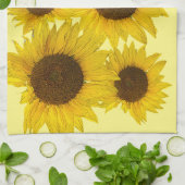 Zonnebloem Theedoek (Gevouwen)