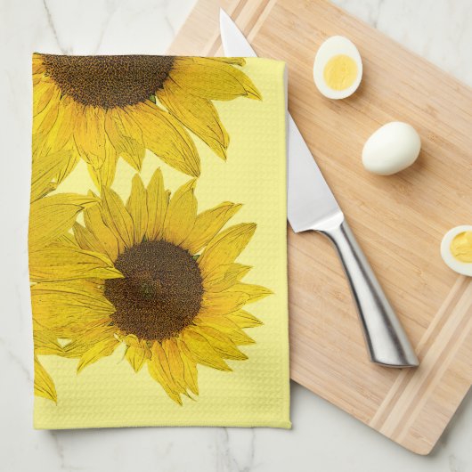 Zonnebloem Theedoek (Quarter Fold)