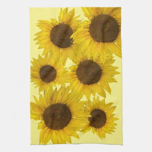 Zonnebloem Theedoek (Verticaal)