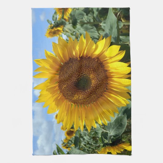 Zonnebloem theedoek (Verticaal)