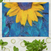 Zonnebloem Theedoek (Gevouwen)