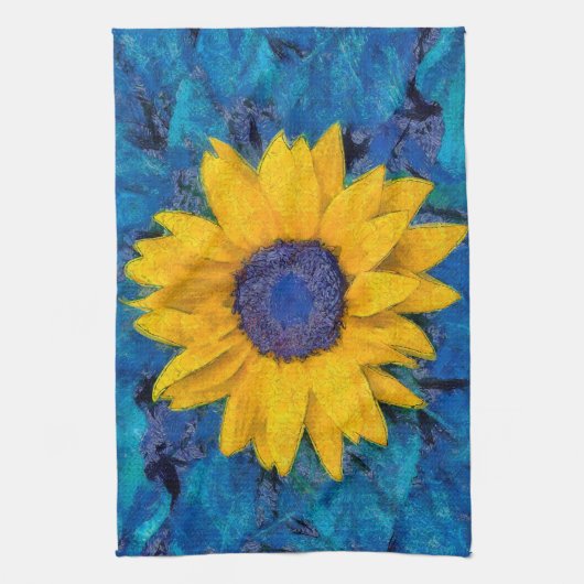 Zonnebloem Theedoek (Verticaal)