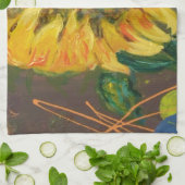 zonnebloem theedoek (Gevouwen)