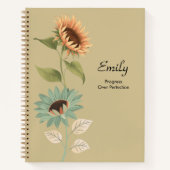 Zonnebloem Thema Checkbox Planner Notitieboek (Voorkant)