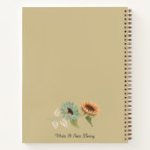 Zonnebloem Thema Checkbox Planner Notitieboek (Achterkant)