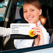 Zonnebloem Thema Huis Schoonmaak Service Visitekaartje