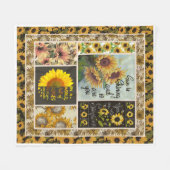 Zonnebloem thema Je bent mijn zonneschijn Fleece Deken (Voorkant (Horizontaal))