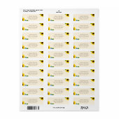 Zonnebloem Thema Retourstickers Etiket (Full Sheet)