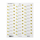 Zonnebloem Thema Retourstickers Etiket (Full Sheet)
