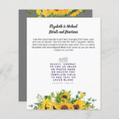 Zonnebloem Thema Trouw Details Menu Programma Over (Voorkant / Achterkant)