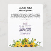 Zonnebloem Thema Trouw Details Menu Programma Over (Voorkant)