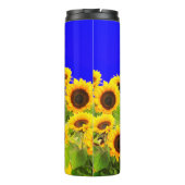 Zonnebloem Thermische Tumbler met Oekraïne Vlag Kl Thermosbeker (Achterkant)