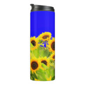 Zonnebloem Thermische Tumbler met Oekraïne Vlag Kl Thermosbeker (Geroteerd rechts)
