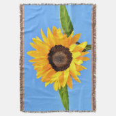 Zonnebloem Throw Blanket Deken (Voorkant Verticaal)