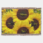 Zonnebloem Throw Blanket Deken (Voorkant)