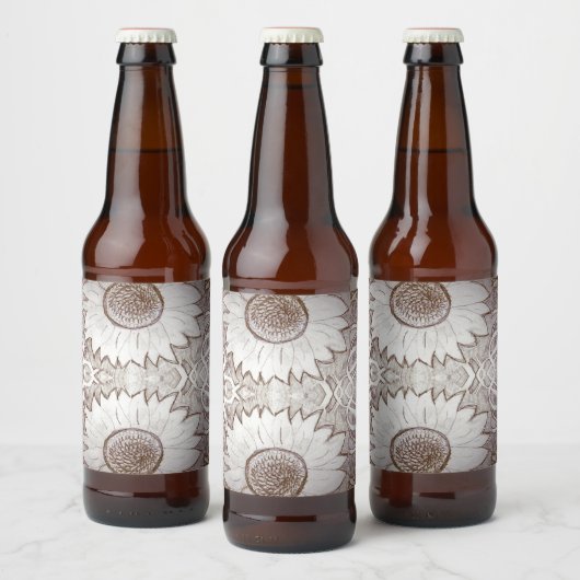 zonnebloem thuis bier etiket (Flessen)
