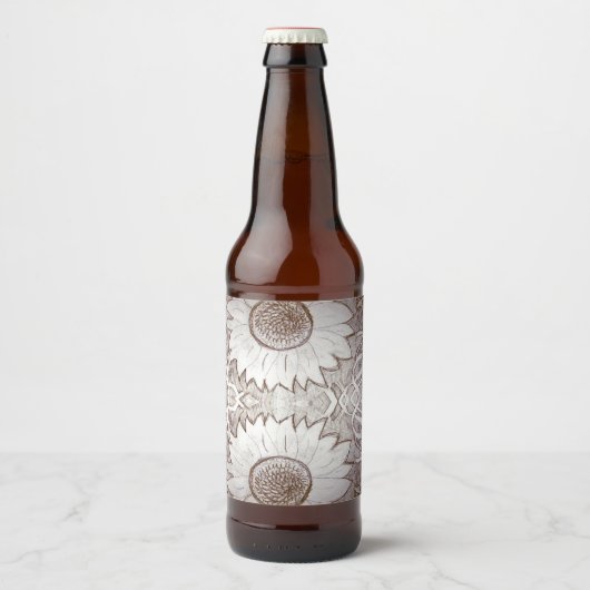 zonnebloem thuis bier etiket (Voorkant)
