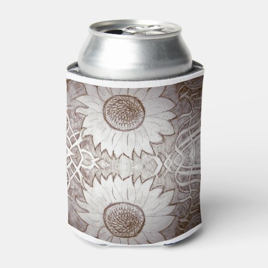 zonnebloem thuis blikjeskoeler (Blikje Voorkant)