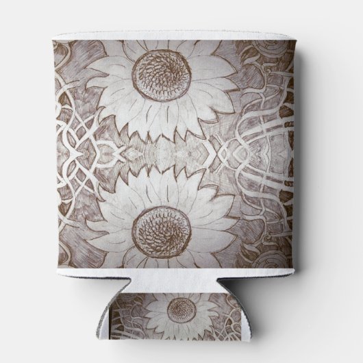 zonnebloem thuis blikjeskoeler (Achterkant)