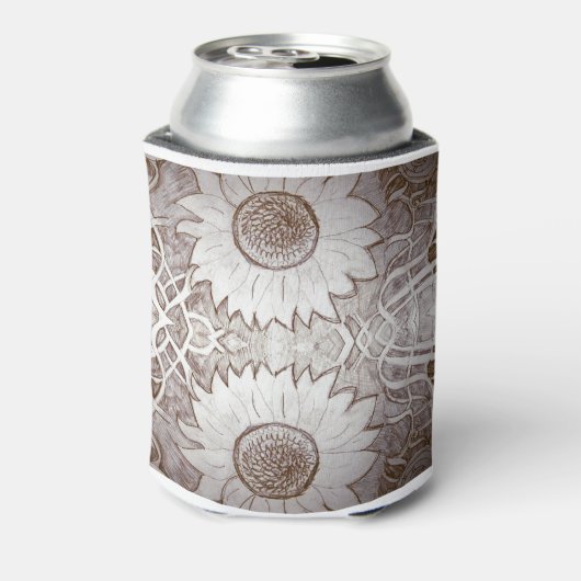 zonnebloem thuis blikjeskoeler (Blikje Achterkant)