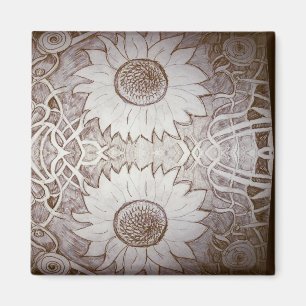 zonnebloem thuis magneet