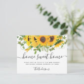 Zonnebloem Thuisbeweging - Aankondiging voor zonne Briefkaart (Staand voorkant)