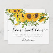 Zonnebloem Thuisbeweging - Aankondiging voor zonne Briefkaart (Voorkant / Achterkant)