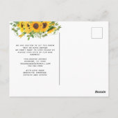 Zonnebloem Thuisbeweging - Aankondiging voor zonne Briefkaart (Achterkant)