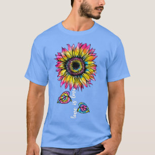 Zonnebloem Tie Dye Love LGBT Gay Lesbian Pr T-shirt