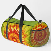 Zonnebloem Tie Dye monogram persoonlijke Reis Tas (Rechterhoek)