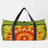 Zonnebloem Tie Dye monogram persoonlijke Reis Tas (Achterkant)