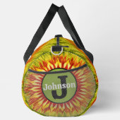 Zonnebloem Tie Dye monogram persoonlijke Reis Tas (Rechts)