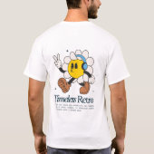 Zonnebloem tijdloze retro t-shirt (Achterkant)