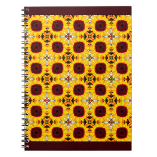 Zonnebloem Tile-patroonlaptop Notitieboek