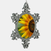 Zonnebloem Tin Sneeuwvlok Ornament (Links)