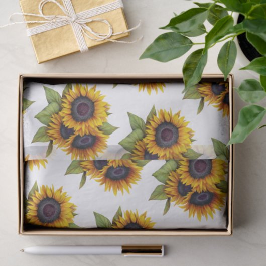 Zonnebloem Tissuepapier (Geschenk)