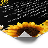 Zonnebloem Tot We Elkaar Weer Ontmoeten Rouwdicht  Poster (Hoek)
