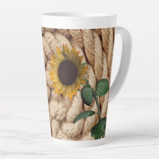 Zonnebloem Touw Latte Mok (Rechterhoek)