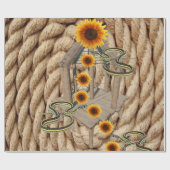 Zonnebloem Touw Slangen Mat Inpakpapier (Vlak)