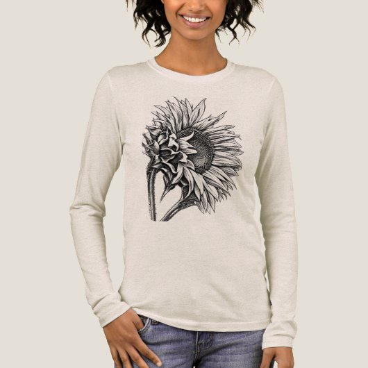 Zonnebloem Tri-Blend Shirt (Voorkant)