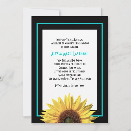 Zonnebloem Tri Foto Kaart (Achterkant)