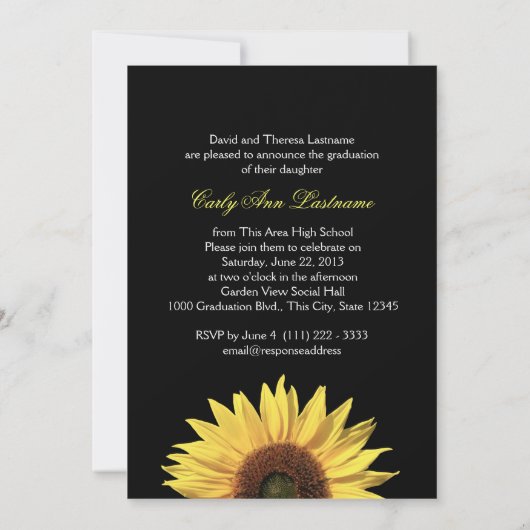 Zonnebloem Tri Foto Kaart (Achterkant)