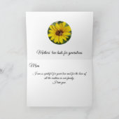 Zonnebloem Trio Black Moederdag Feestdagen Kaart (Binnen)