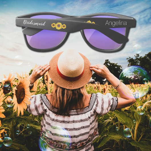 zonnebloem trio - Bruidsmeisje zonnebril