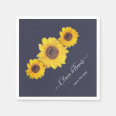 Zonnebloem Trio NO2 voor bruiloften Servetten (Voorkant)