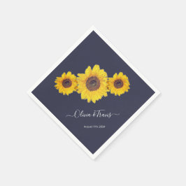 Zonnebloem Trio NO2 voor bruiloften Servetten