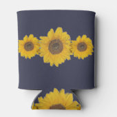 Zonnebloem trio voor bruiloften NO2 Blikjeskoeler (Achterkant)