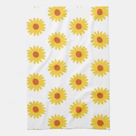 Zonnebloem Tropical Floral Botanical Spring Summer Theedoek (Verticaal)