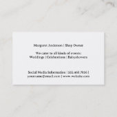 zonnebloem | Tropische bloemen Visitekaartje (Achterkant)