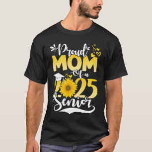 Zonnebloem Trots Moeder van een Senior Heart Schoo T-shirt